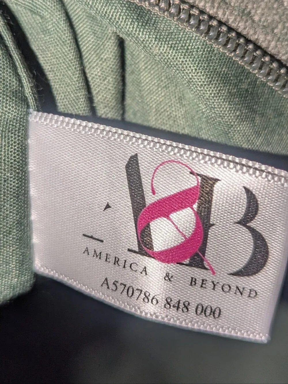 America & Beyond Green Llama Embroidered Tote Bag with Pom Trim